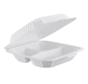 Container 3-compartment, Center Slide, 7.8" x 7.8", 150pc (150/1) - Image 1