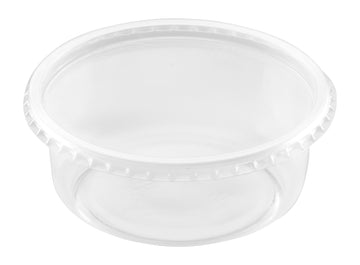 Clear Deli Container Cups 8 oz, Polypropylene, 500pc (50/10) - Image 1