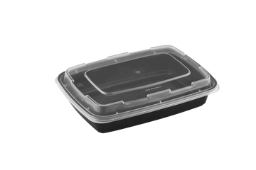 28oz Rectangular Microwaveable Container with Lid, 150 Sets (50/6) - Image 1