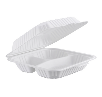 Container 3-compartment, Center Slide, 9" x 8.2", 150pc (150/1) - Image 1