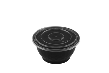 42oz Microwaveable Noodle Bowl with Lid, Black, 120 Sets (40/6) - Image 1