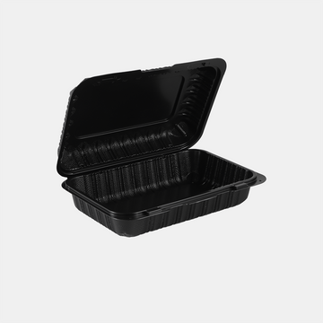 Hinged Container, Black, 9" x 6", 200pc (200/1) - Image 1