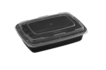 32oz Rectangular Microwaveable Container with Lid, 150 Sets (50/6) - Image 1