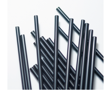 5" COCKTAIL SIPPER STICK SOLID BLACK 10000CT