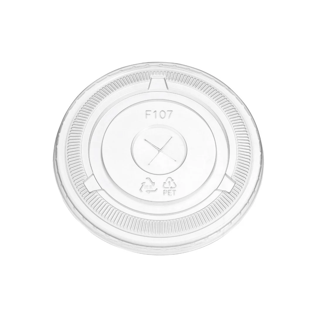 Flat Lid for 32oz PET Cup, 107mm, 500pc (50/10) - Image 1