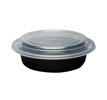 16oz Round Microwaveable Container with Lid, 150 Sets (50/6) - Image 1
