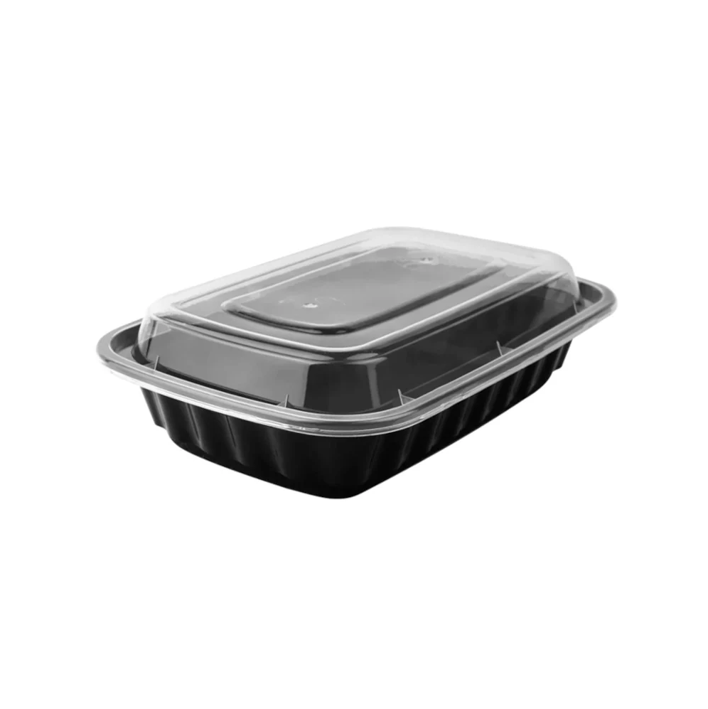 24oz Rectangular Microwaveable Container with Lid, 150 Sets (50/6) - Image 1