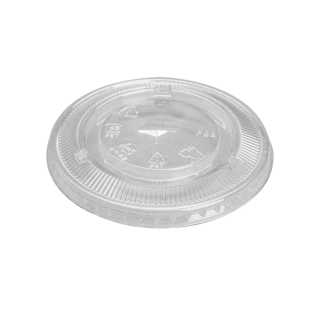Flat Lids for 12-24oz PET Cups, 98mm, 1000 pc (100/10) - Image 1