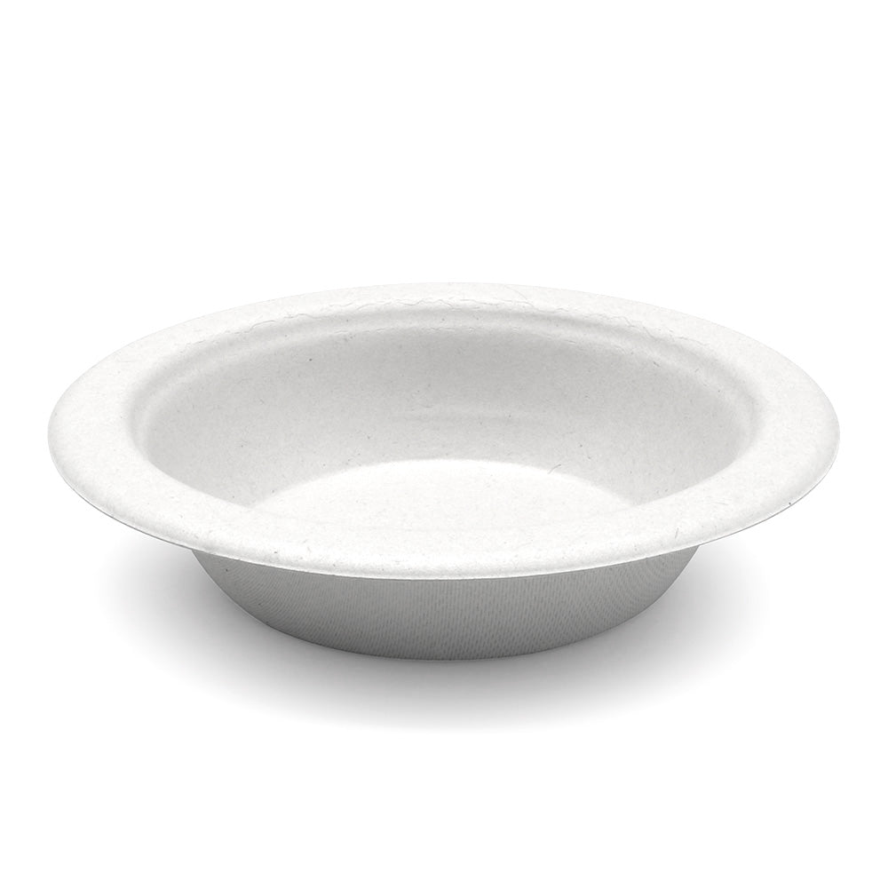 Bagasse 16oz Bowl, White, PFAS FREE, 1000pc (125/8) - Image 1