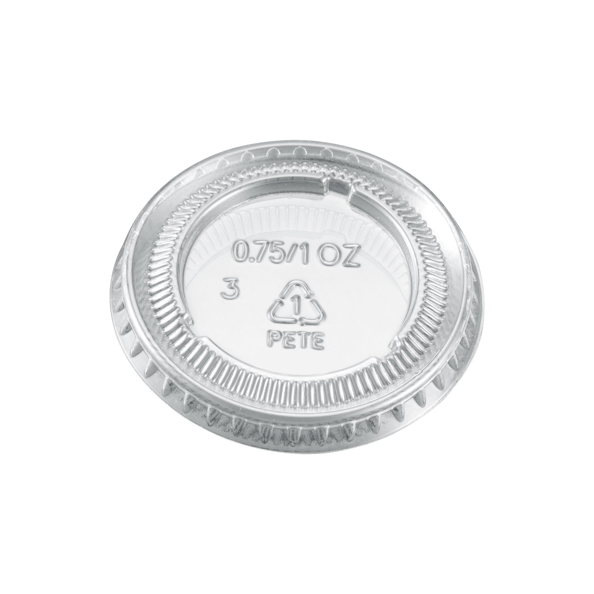 LID FLAT PET FOR PORTION CUP 0.75 oz and 1 oz, 2500 pc (100/25) - Image 1