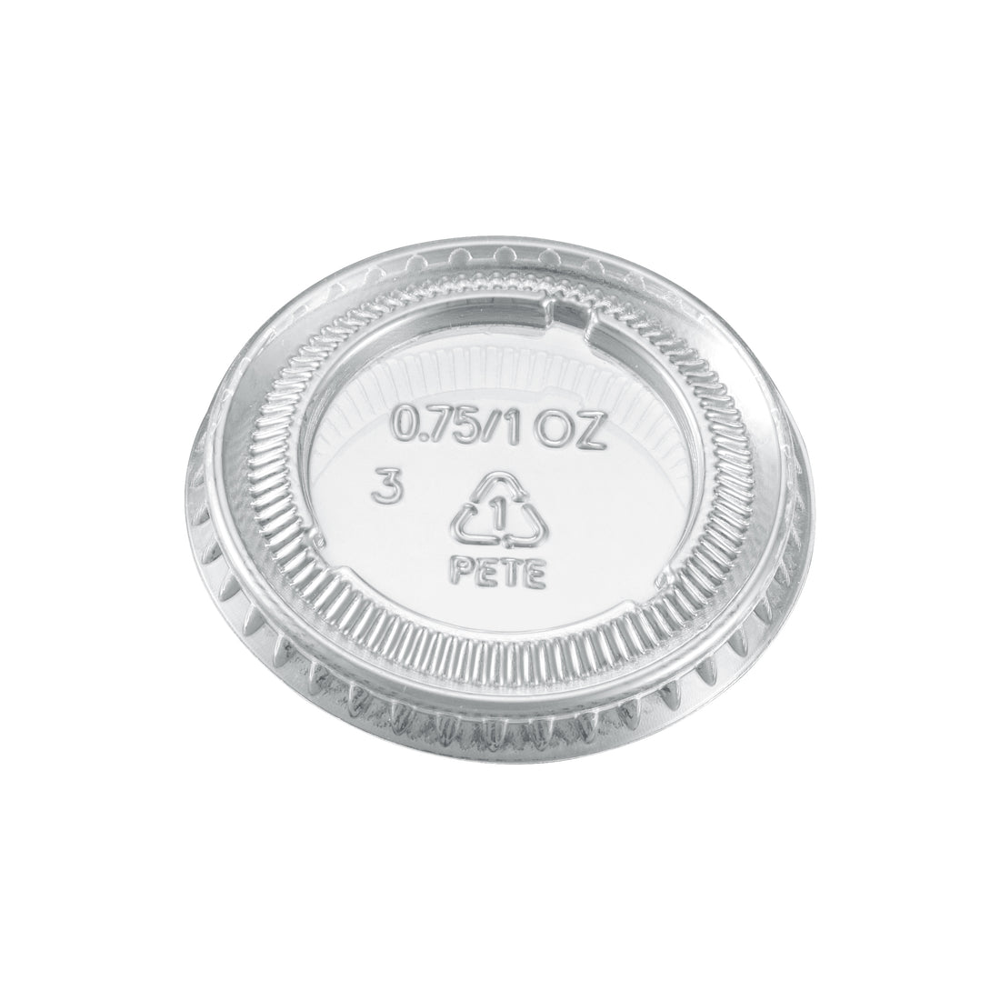 LID FLAT PET FOR PORTION CUP 0.75 oz and 1 oz, 2500 pc (100/25) - Image 1