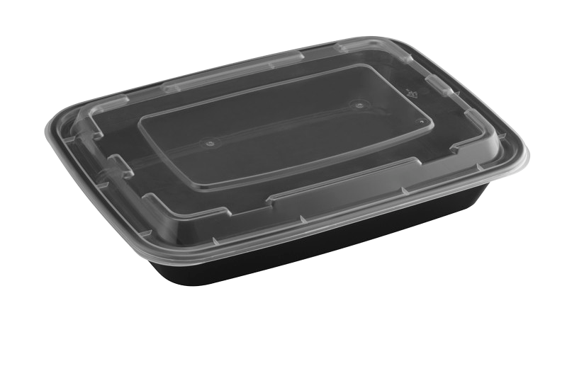 16oz Rectangular Microwaveable Container with Lid, 150 Sets (50/6) - Image 1