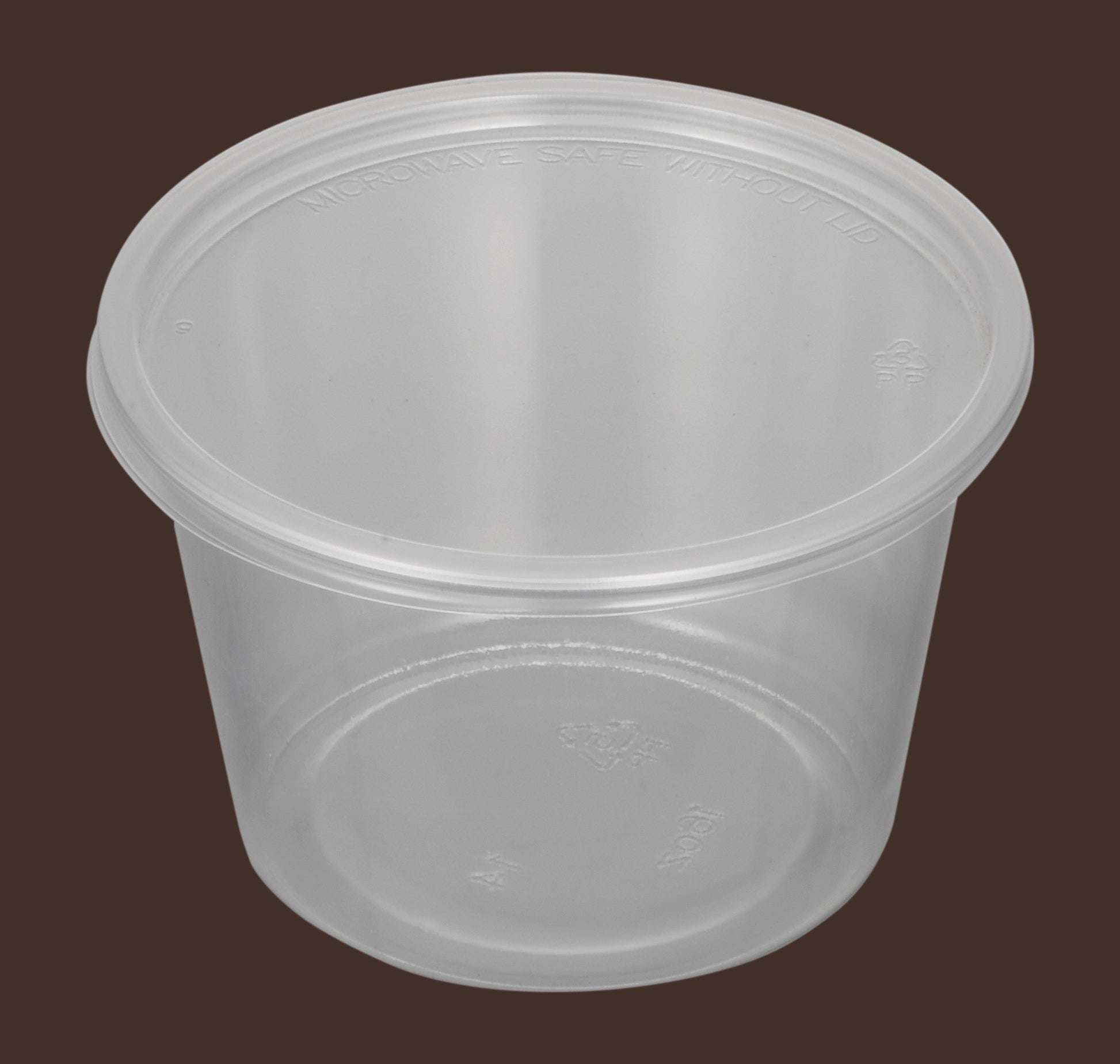 Clear Deli Container Cups 16 oz, Polypropylene, 500pc (50/10) - Image 1