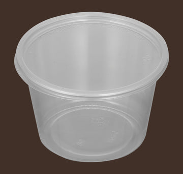 Clear Deli Container Cups 16 oz, Polypropylene, 500pc (50/10) - Image 1