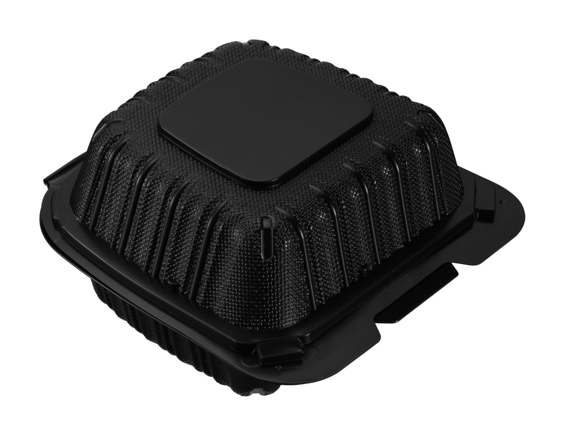 Hinged Container, Black, 6" x 6", 250pc (250/1) - Image 1