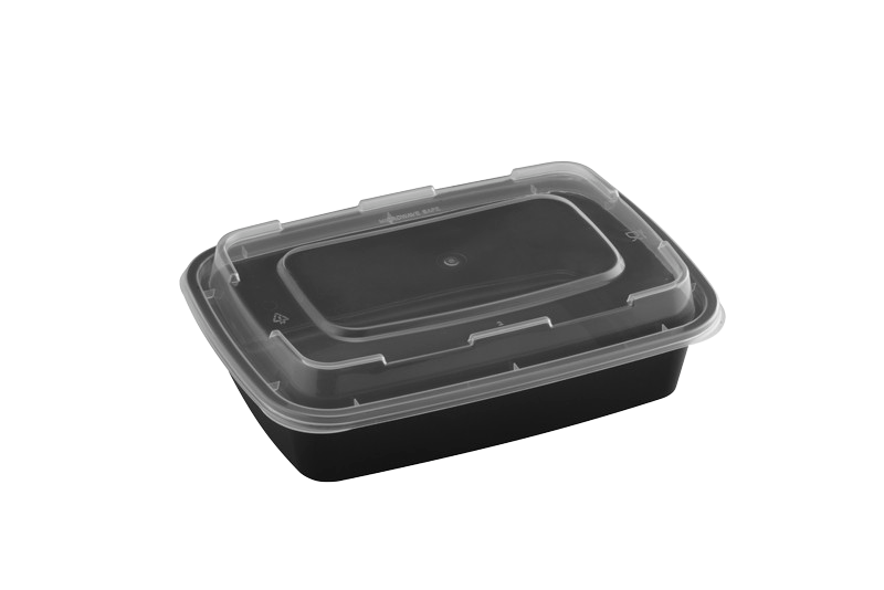 24oz Rectangular Microwaveable Container with Lid, 150 Sets (50/6) - Image 1