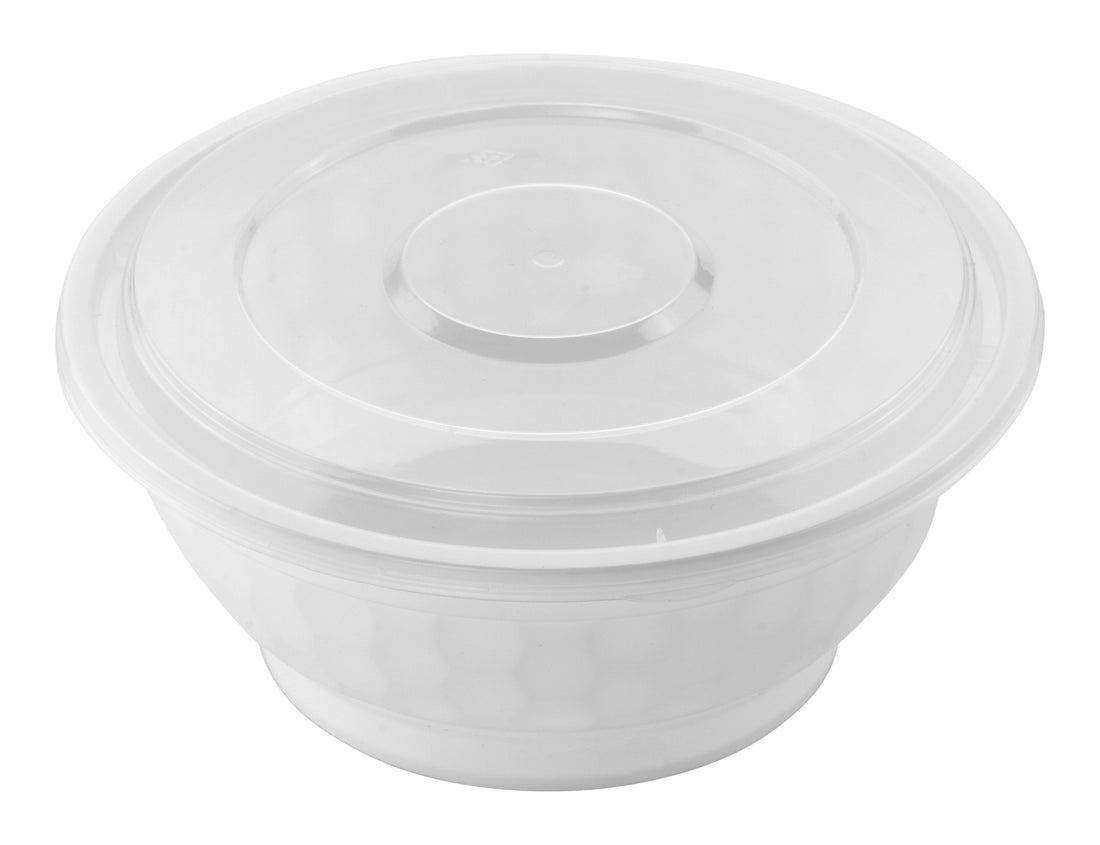 36oz Microwaveable Noodle Bowl with Lid, White, 120 Sets (40/6) - Image 1