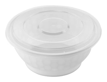 36oz Microwaveable Noodle Bowl with Lid, White, 120 Sets (40/6) - Image 1