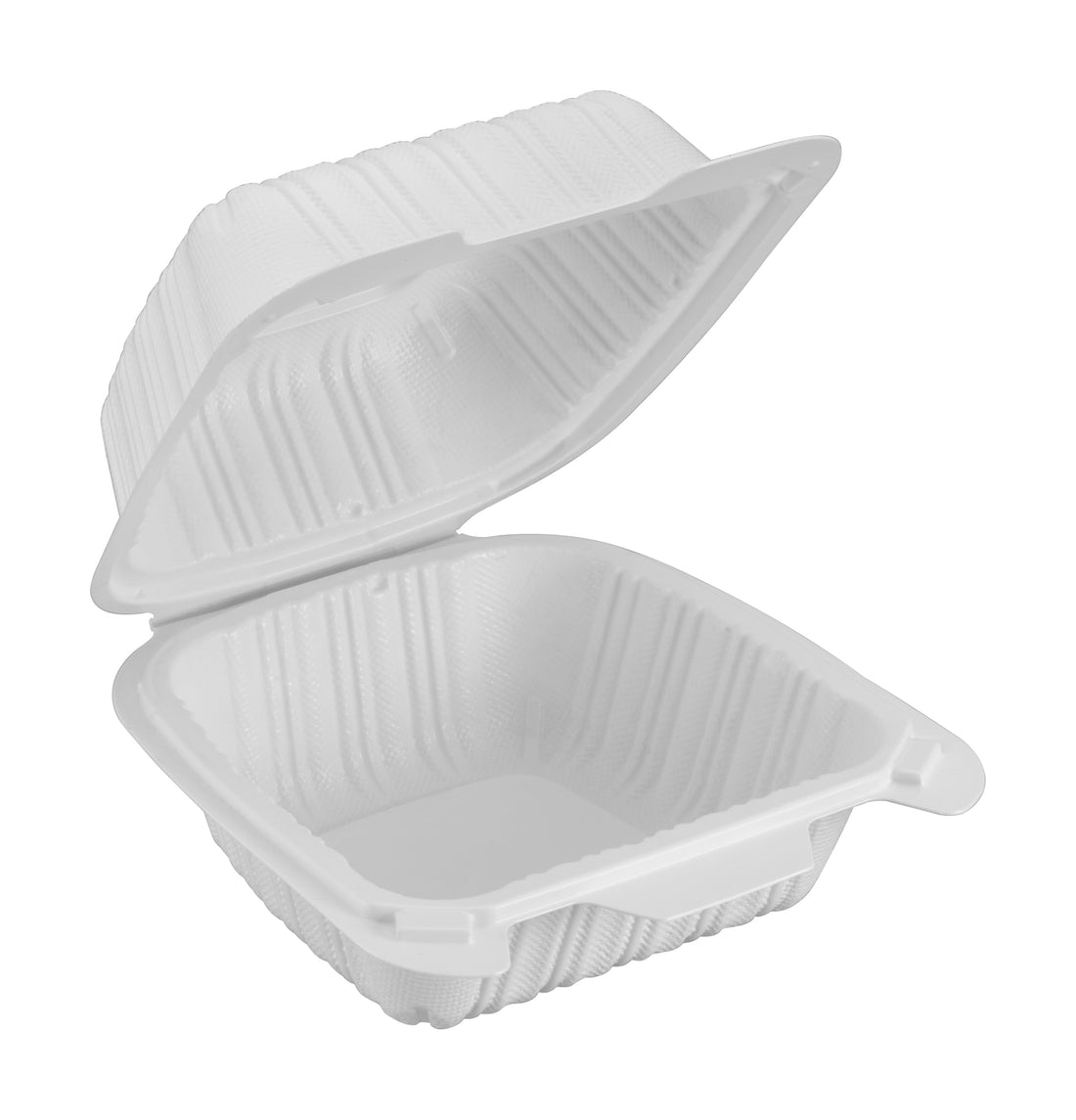 Hinged Container, White, 6" x 6", 250pc (250/1) - Image 1