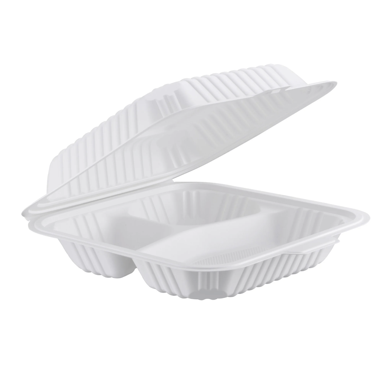 Container 3-compartment, Center Slide, 9" x 8.2", 150pc (150/1) - Image 1
