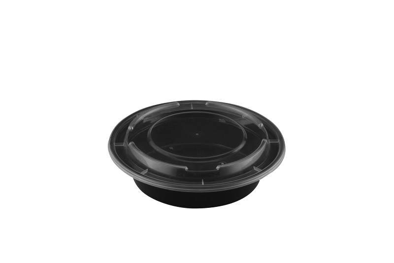 32oz Round Microwaveable Container with Lid, 150 Sets (50/6) - Image 1