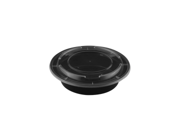 32oz Round Microwaveable Container with Lid, 150 Sets (50/6) - Image 1