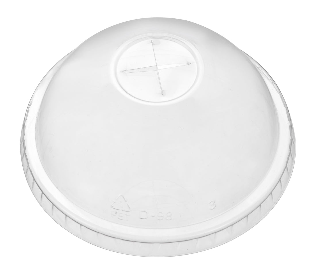 Dome Lids for 12-24oz PET Cups, 98mm, 1000 pc (100/10) - Image 1