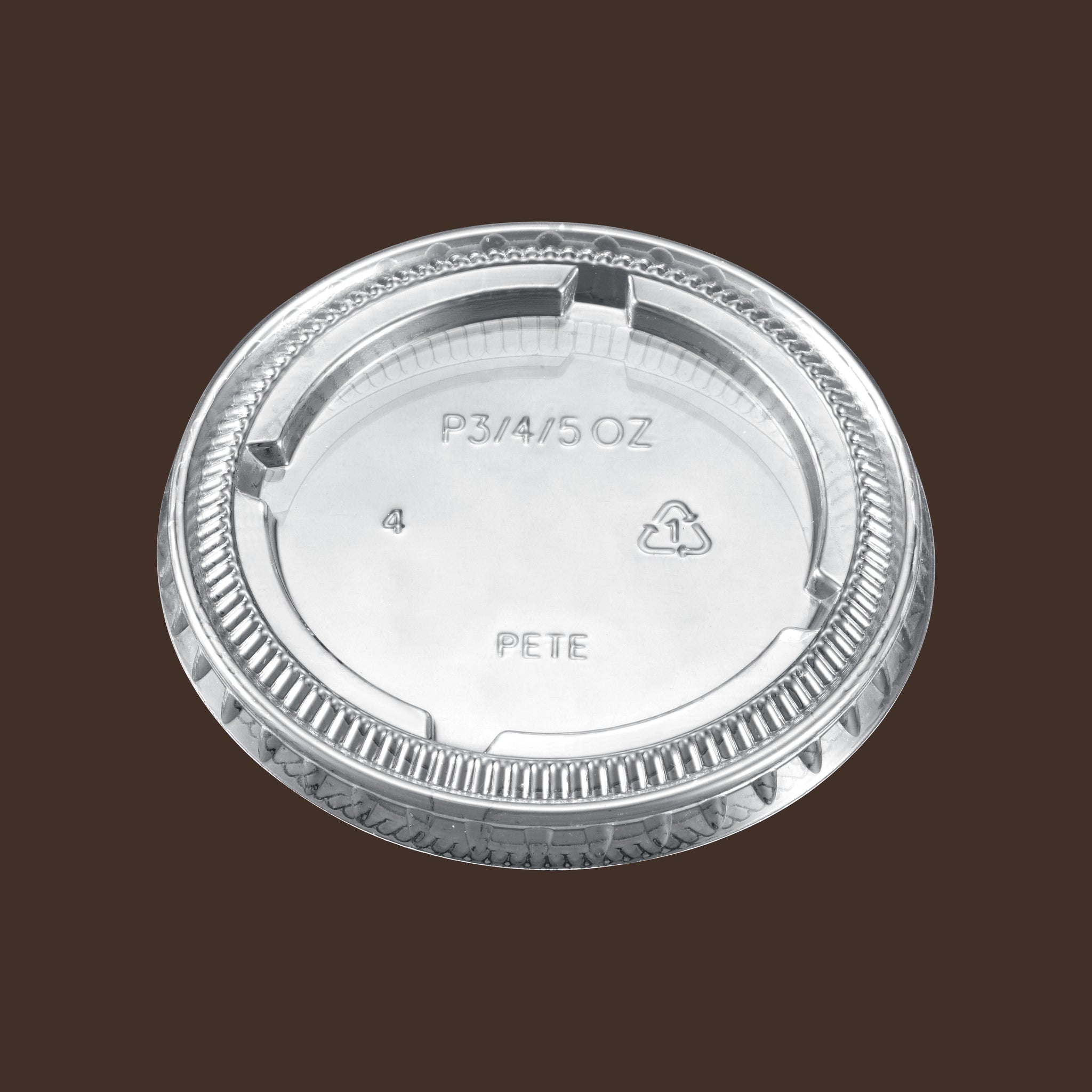 LID FLAT PET FOR PORTION CUP 3.25 oz, 4 oz, and 5.5 oz, 2500 pc (100/25) - Image 1
