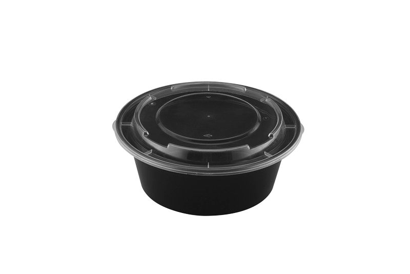 40oz Round Microwaveable Container with Lid, 150 Sets (50/6) - Image 1