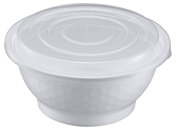 50oz Microwaveable Noodle Bowl with Lid, White, 120 Sets (40/6) - Image 1