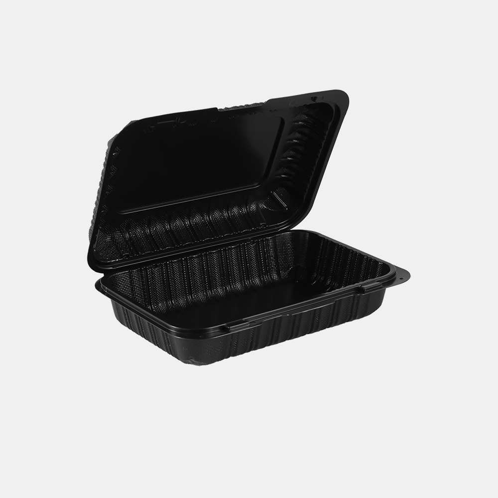 Hinged Container, Black, 9" x 6", 200pc (200/1) - Image 1