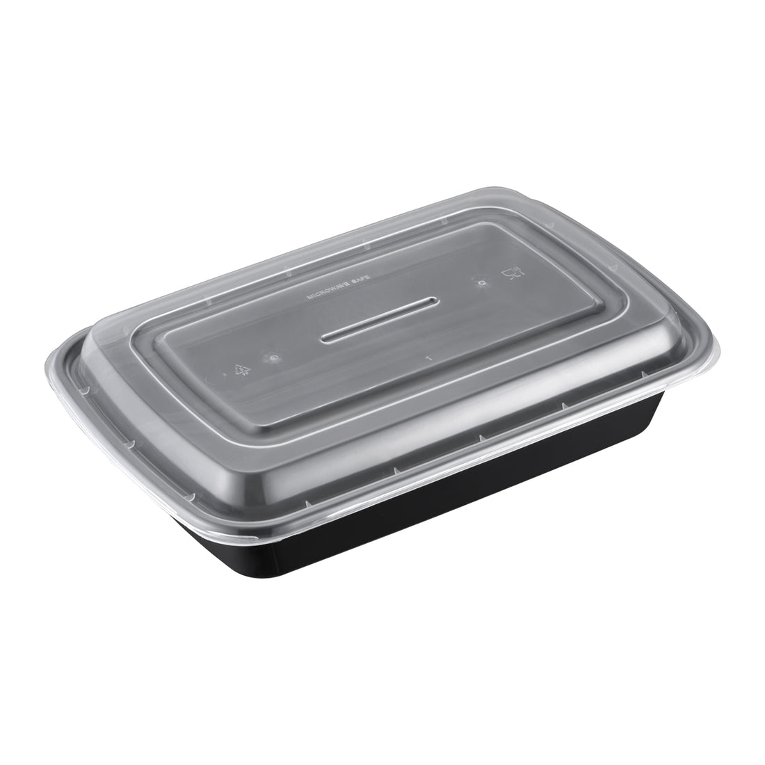 38oz Rectangular Microwaveable Container with Lid, 150 Sets (50/6) - Image 1