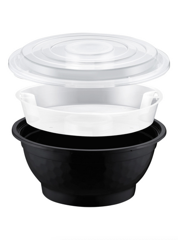 50oz Microwaveable Noodle Bowl with Insert and Lid, 90 Sets (30/9) - Image 1