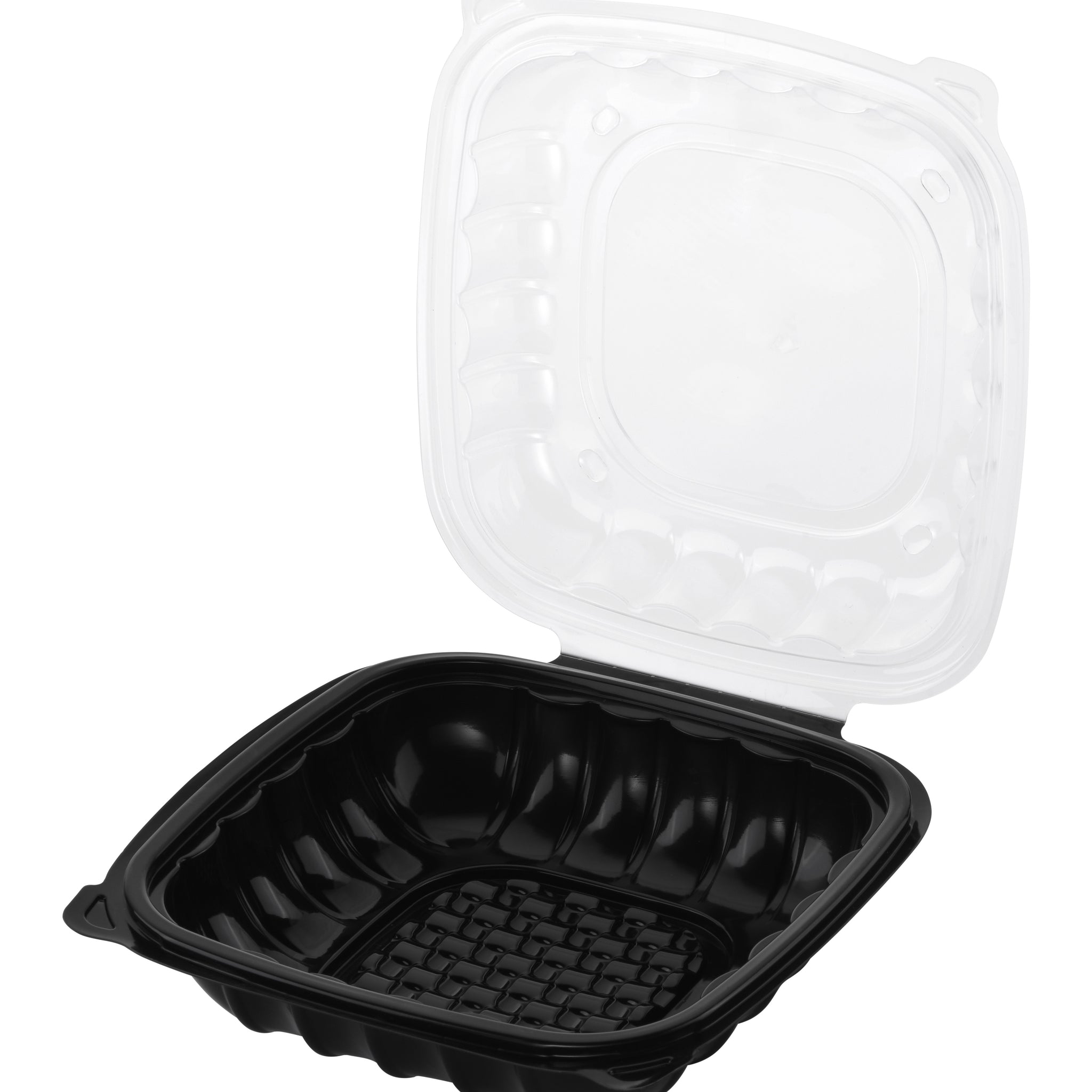 Hinged Duo-Colored PP Container, 8" x 8", 100pc (100/1) - Image 1