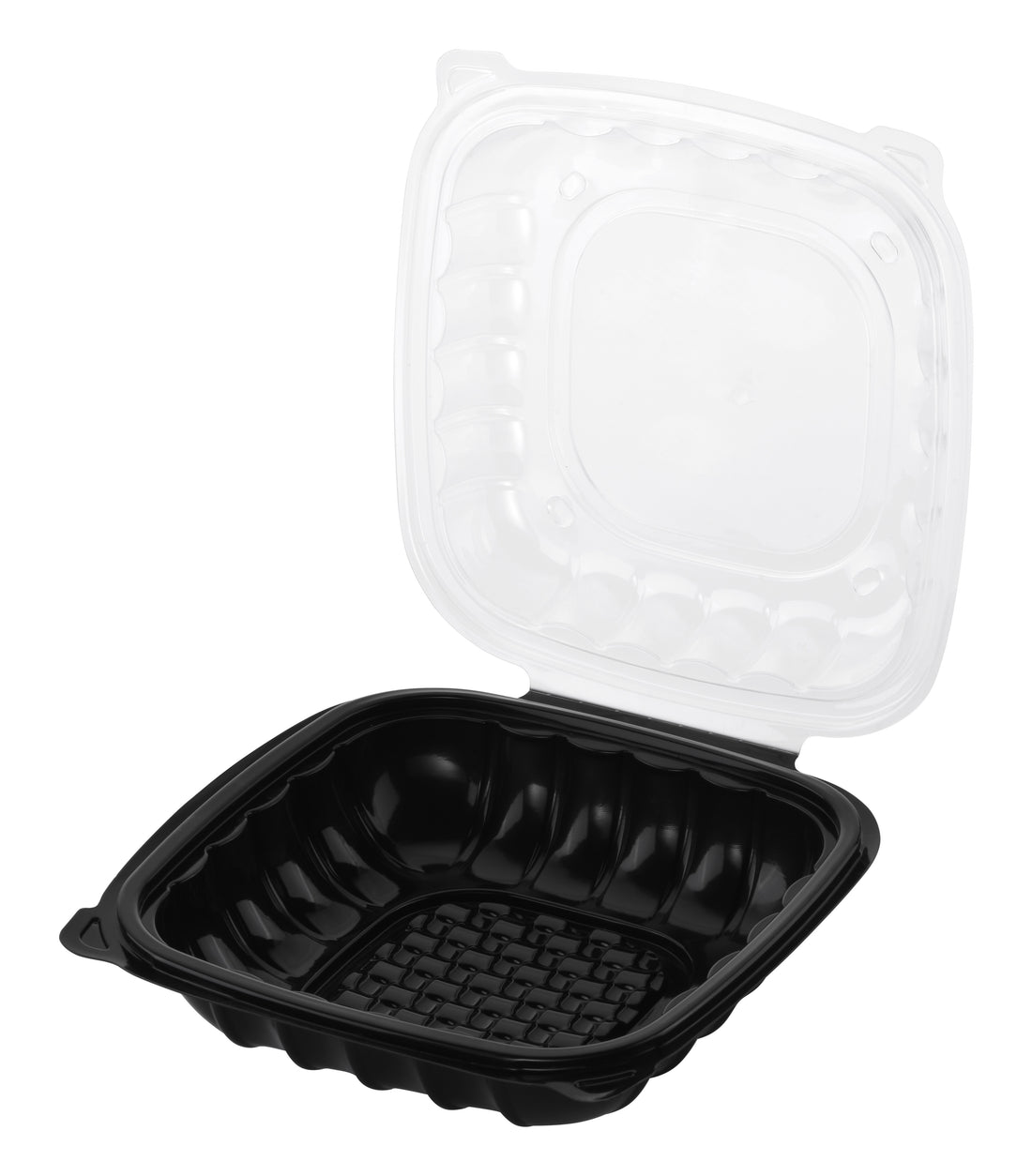 Hinged Duo-Colored PP Container, 8" x 8", 100pc (100/1) - Image 1