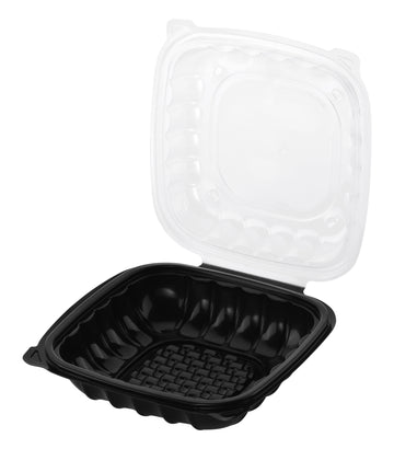 Hinged Duo-Colored PP Container, 8" x 8", 100pc (100/1) - Image 1