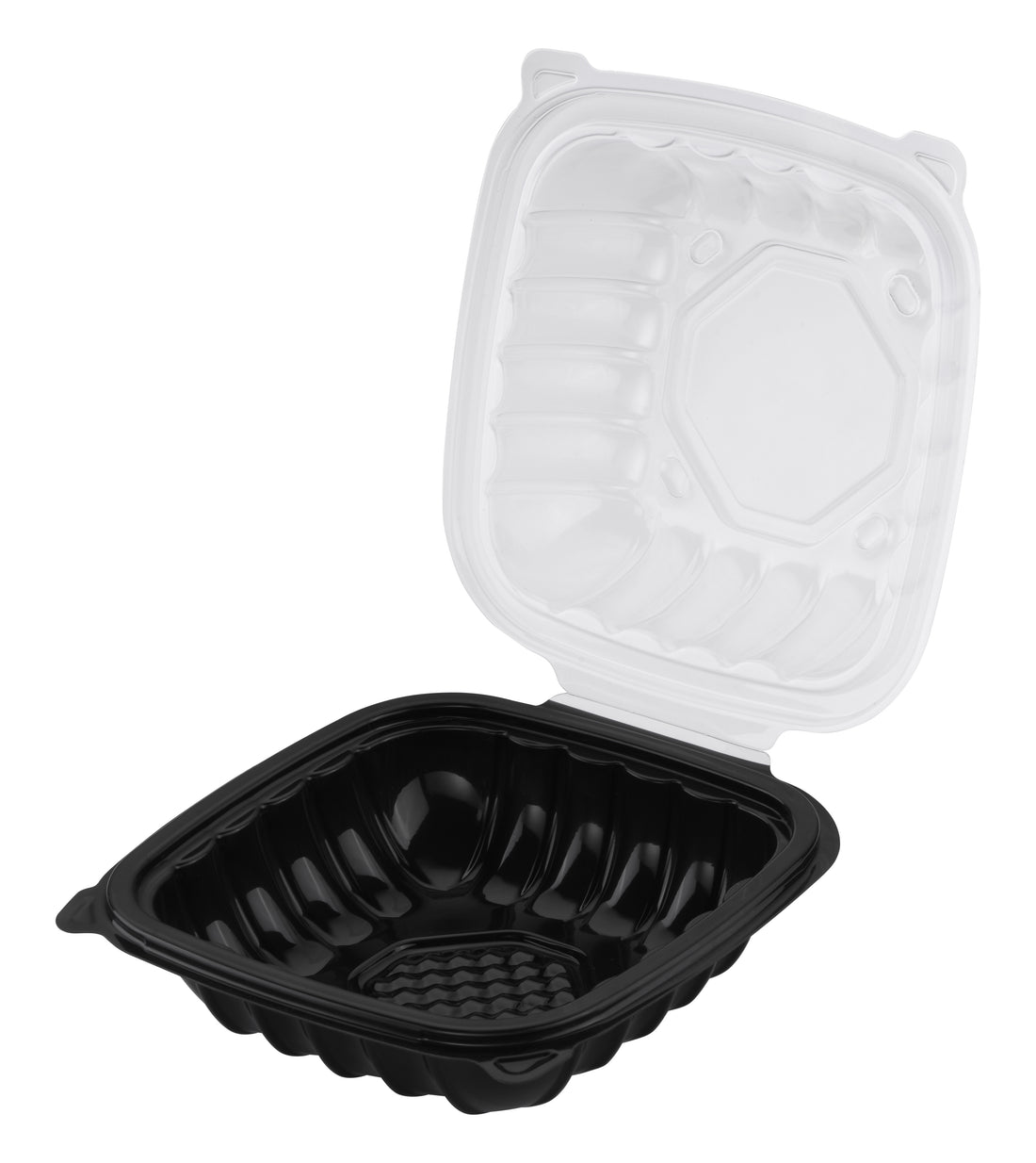 Hinged Duo-Colored PP Container, 6" x 6", 200pc (100/2) - Image 1