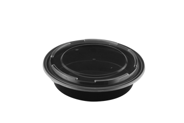 48oz Round Microwaveable Container with Lid, 150 Sets (50/6) - Image 1