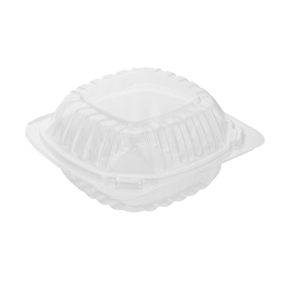 Clear Hinged PS Container, 6" x 6" 2in Tall, 400pc (200/2) - Image 1