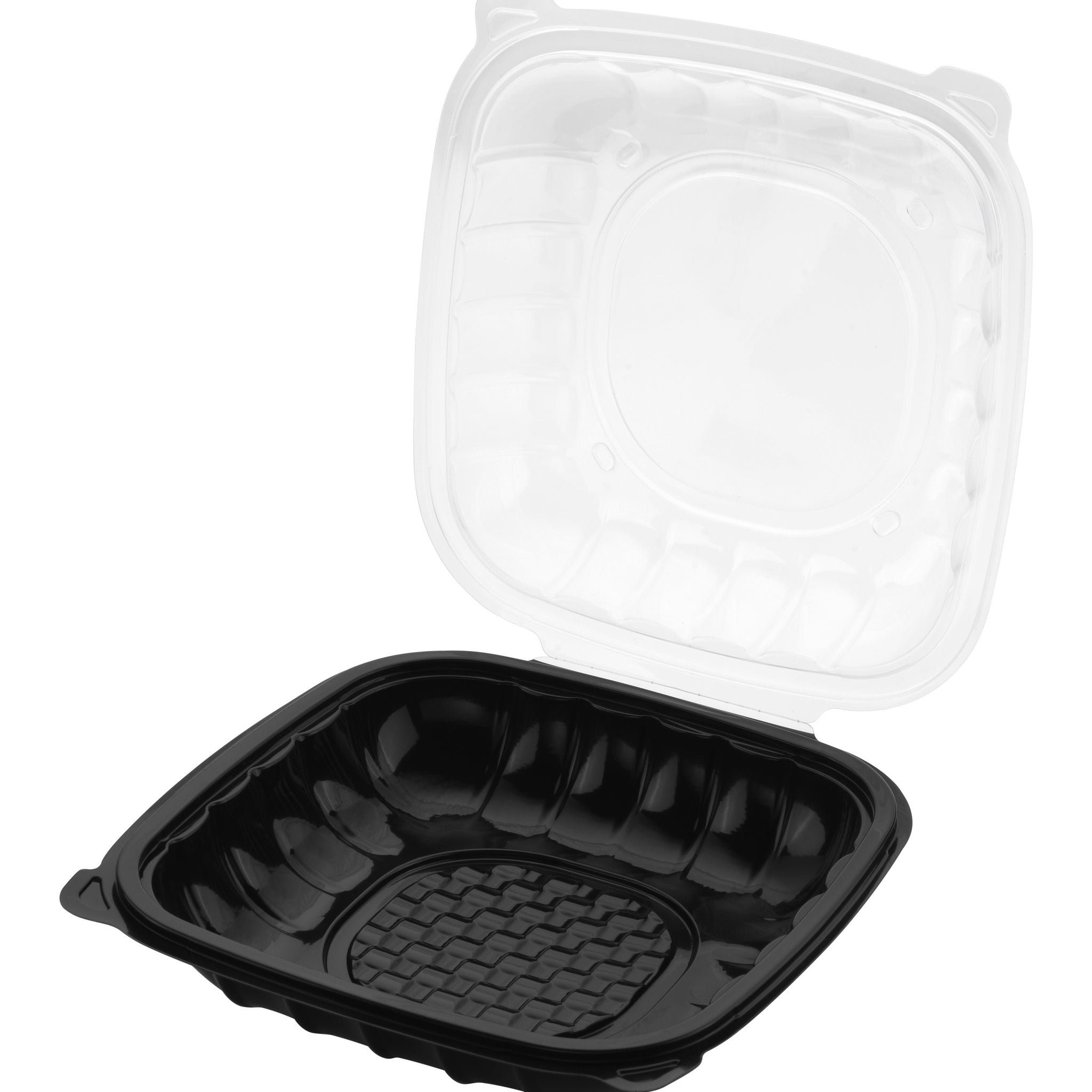 Hinged Duo-Colored PP Container, 9" x 9", 100pc (100/1) - Image 1