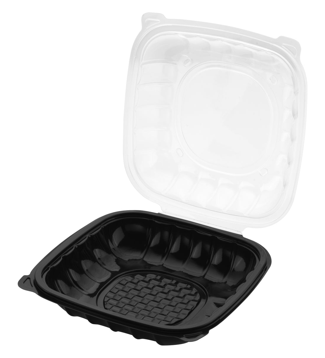 Hinged Duo-Colored PP Container, 9" x 9", 100pc (100/1) - Image 1