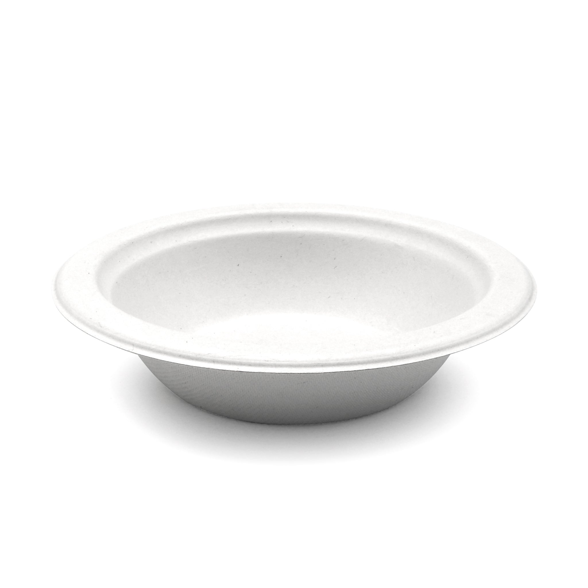 Bagasse 12oz Bowl, White, PFAS FREE, 1000pc (125/8) - Image 1