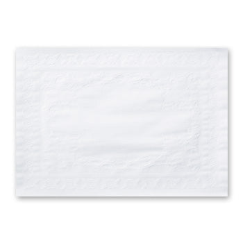 WHITE BOND EMBOSSED PLACEMAT 10" X 14" STRAIGHT EDGE 1000CT