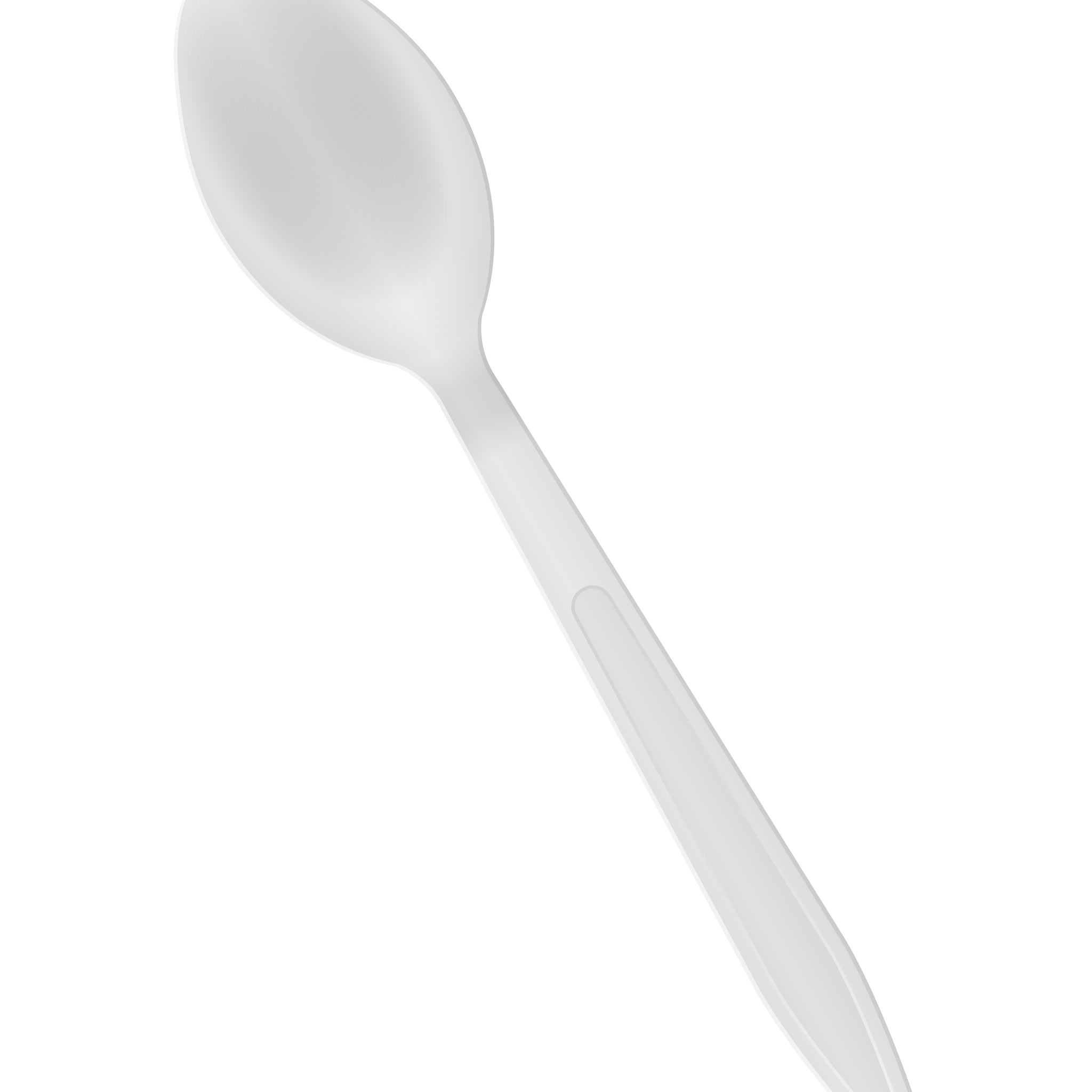 FULL SIZE HEAVY SPOON WHITE PLASTIC POLYPROPYLENE 1000CT