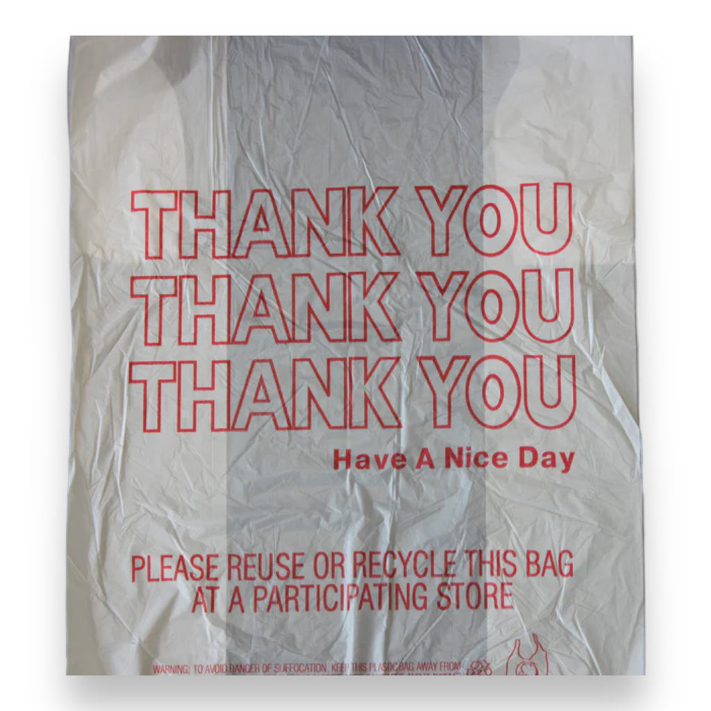11.5X6.5X21.5 T SACK PLASTIC THANK YOU BAGS 1/6 12.5 MIC 1000CT