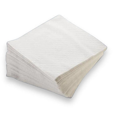 16.5x17 FLAT DINNER NAPKINS WHITE 1PLY 1/4 FOLD 3000CT