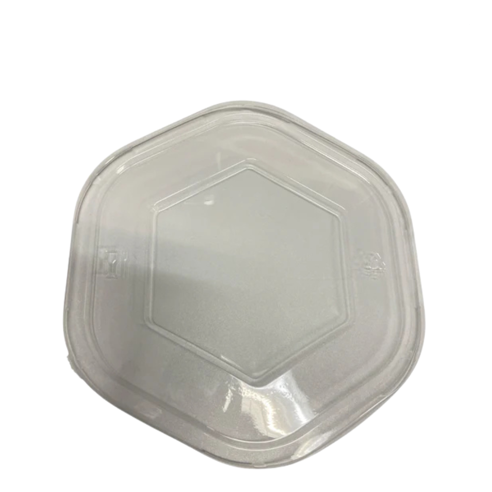 38 OZ HEXAGON PLASTIC LIDS 400CT