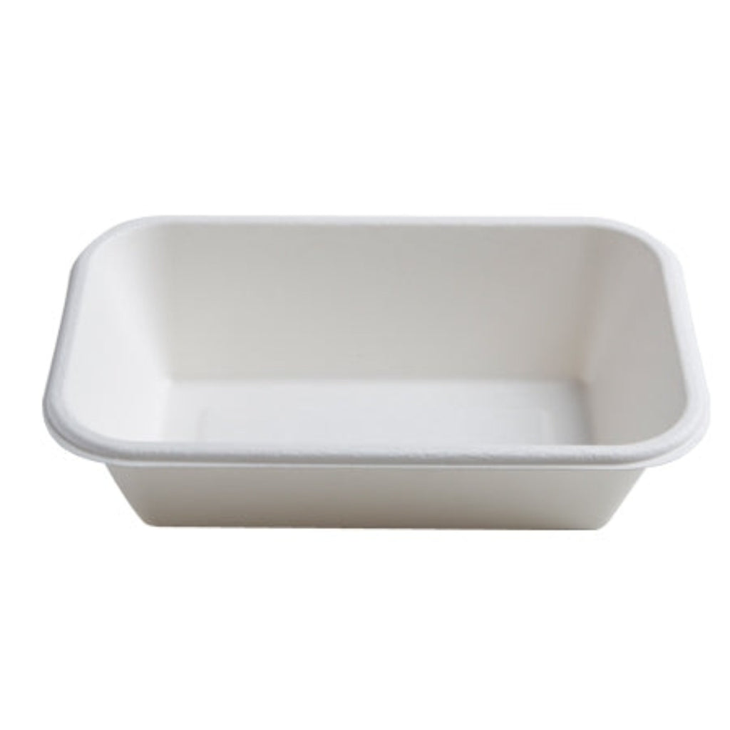 8.5" X 5.5" 32 OZ. ECO COMPOSTABLE RECTANGULAR BOWL -300CT